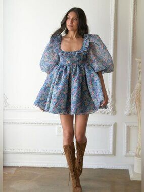 SELKIE Mayfair Puff Mini Dress